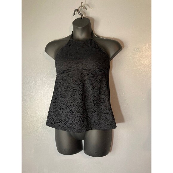 Mossimo supply Co. black lace swim top - Picture 1 of 4